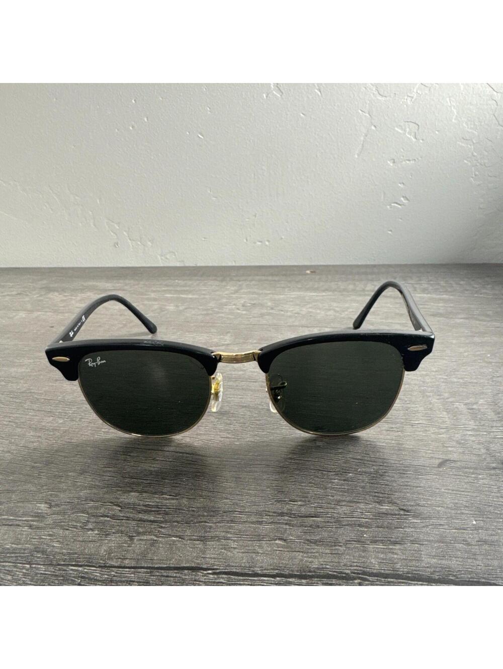 Ray-Ban Sunglasses RB 3016 Clubmaster W0365 Black Gold FRAMES ONLY 51-21-145